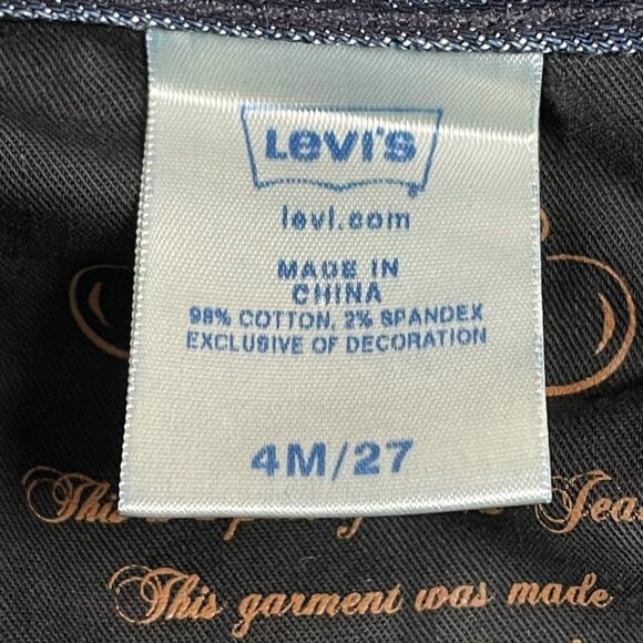 Levis 553 Jeans Womens 4 Mid Rise Bootcut Dark Wash - Picture 4 of 10
